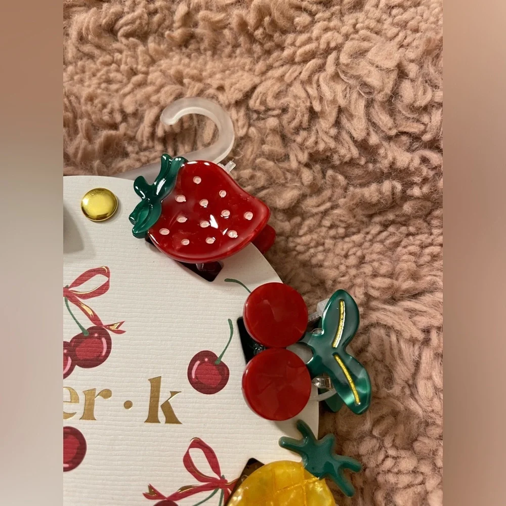 NWT Piper K Variety of Acrylic Summer Fruit Hair Clips